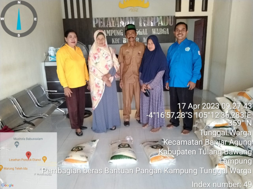 Penyaluran Program Bantuan Pangan Dari Pemerintah di Kampung Tunggal Warga